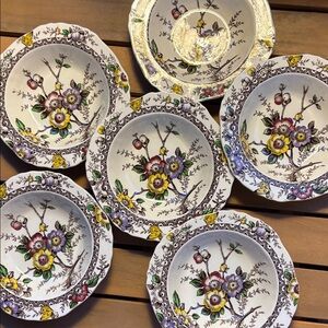 Vintage Alfred Meakin Medway Decor 6 Fruit Bowls